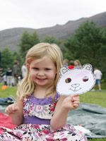 Laura McCrystal from Lisburn shows us her artwork from the teddy bearâ€™s picnic at NI Waterâ€™s Family Fun Event in Silent Valley on Sunday 1st August. | NI Water News